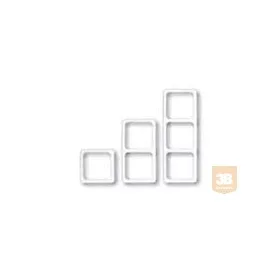   AMP Díszkeret - kettes soroló, 80x80 DIN előlapokhoz, bézs vagy fehér (964361-2)