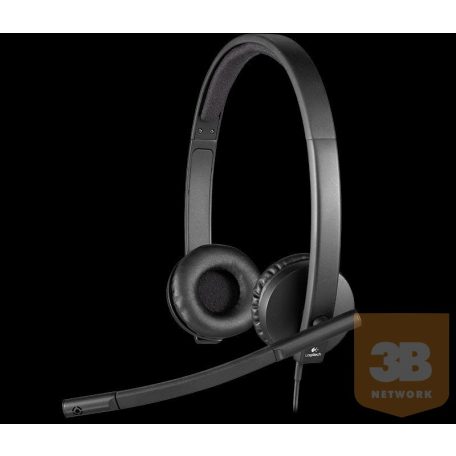 HDS Logitech H570e Sztereó Headset - Fekete