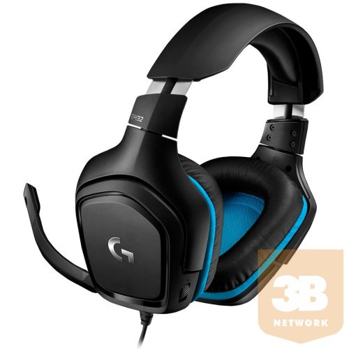 Logitech G432 7.1 Surround Sound Wired Gaming Headset, USB, Leatherette