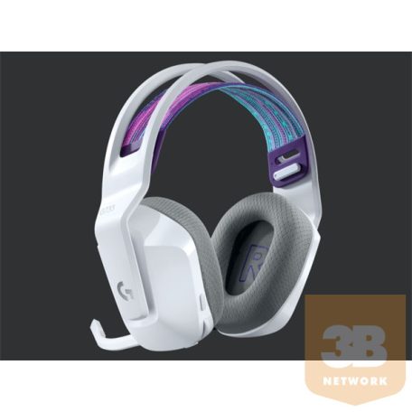 LOGITECH Headset 2.0 - G733 Lightspeed RGB Gaming Vezeték Nélküli, Fehér