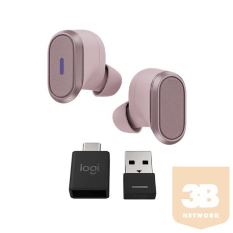 LOGITECH Füllhallgató - Zone True Wireless Earbuds, Zajszűrős, Rózsaszín