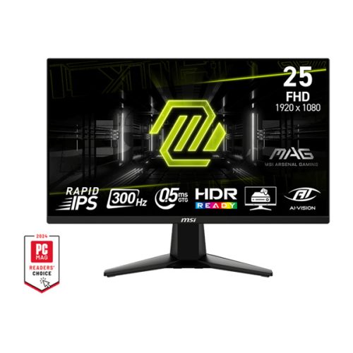 MSI Monitor GAMING MAG 255XF 24,5" FHD Rapid IPS 1920x1080, 16:9, 300Hz, 1000:1, 0,5ms, 2x HDMI, DP, Black