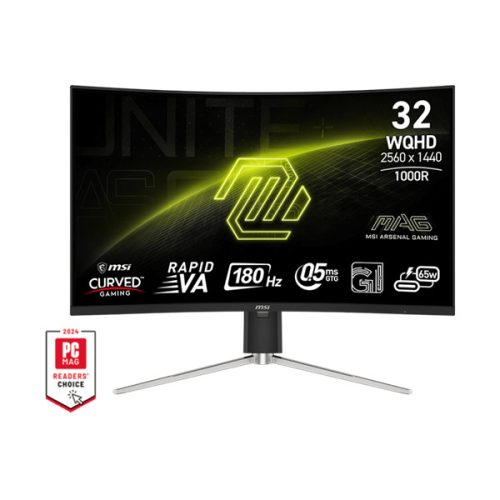 MSI Monitor GAMING MAG 325CQRF QD E2 31,5" Ívelt Rapid VA WQHD 250x1440, 16:9 180Hz 0,5ms 3500:1, 2x HDMI, DP, USB-C