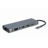 GEMBIRD USB Type-C 8-in-1 Multi-Port Adapter Space Grey