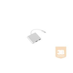   GEMBIRD A-CM-HDMIF-02-SV Gembird adapter USB type-C multi-adapter (USB type C USB 3.0, HDMI)