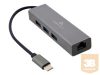 GEMBIRD A-CMU3-LAN-01 USB-C Gigabit network adapter with 3-port USB 3.1 hub