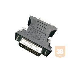   GEMBIRD A-DVI-VGA-BK Gembird adapter DVI-A 24-pin apa / VGA 15-pin HD (3 sor) fekete