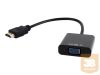 GEMBIRD A-HDMI-VGA-03 Gembird adapter HDMI-A(M) ->VGA (F) + audio, on cable, black