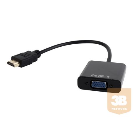 GEMBIRD A-HDMI-VGA-03 Gembird adapter HDMI-A(M) ->VGA (F) + audio, on cable, black