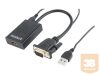 GEMBIRD A-VGA-HDMI-01 Gembird adapter VGA(M) -> HDMI(F), black, blister