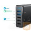 ANKER PowerPort 5 Hálózati Töltő, 5 port, 63W, USB-A Quick Charge 3.0, fekete - A2054L11