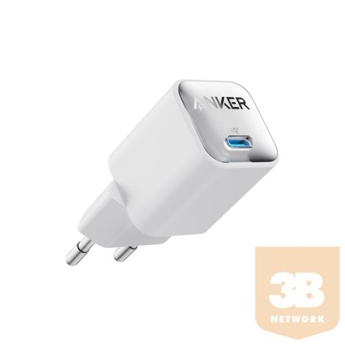 ANKER Hálózati Töltő, 511 Nano, 30W USB-C, EU, fehér -  A2147G21