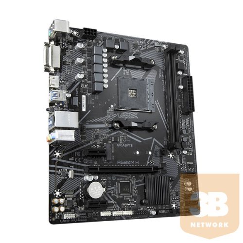 GIGABYTE Alaplap AM4 A520M H AMD A520, mATX