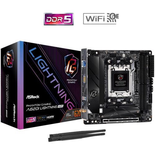 ASROCK Alaplap AM5 A620I LIGHTNING WIFI AMD A620, mITX