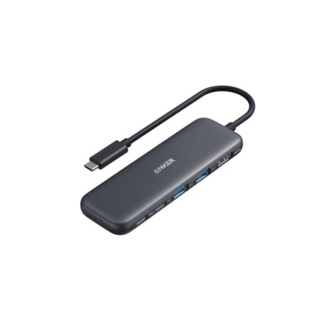 ANKER USB HUB, 322 5-in-1, USB-C Hub, 4K HDMI, 2xUSB-A, PD-IN 100W, USB-C 5Gbps, fekete - A8355H11