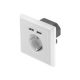 LANBERG AC-WS01-USB2-F AC Wall Socket schuko with 2 Port USB Charger White