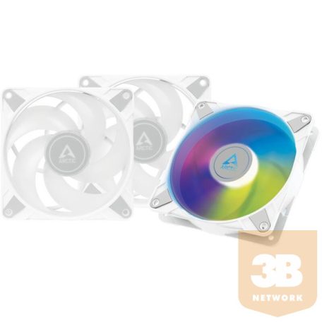 ARCTIC COOLING Rendszerhűtő Ventilátor P12 PWM PST A-RGB 0dB Fehér, 12cm (3-PACK)