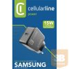 CellularLine Hálózati töltő 1xUSB-C, 15 W, fekete