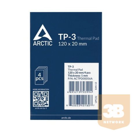 ARCTIC COOLING Hővezető lap TP-3 120x120mm, 1mm (4-PACK)