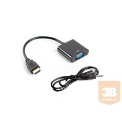 Lanberg adapter HDMI-A(M)->VGA(F) with audio cable