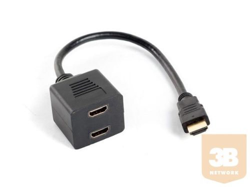 Lanberg adapter HDMI-AM->HDMI-AF x2 splitter 20cm