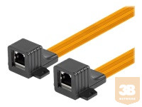 LANBERG RJ45 inline coupler slim window 17cm