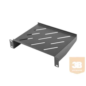   Lanberg fixed shelf 10'' 310mm, 1U/254x180mm, max load capacity up to 20kg black