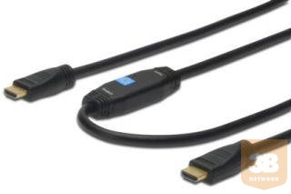 ASSMANN HDMI kábel High Speed csatlakozó, erősítővel, A M/M 40,0m