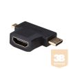 Adapter HDMI/miniHDMI/microHDMI