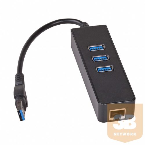 Akyga Hub USB 3.0 3-ports + RJ45 AK-AD-32