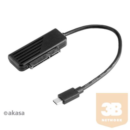 ADA Akasa USB3.1 Type-C kábel 2,5" SATA SSD ÉS HDD adapter - 20cm - AK-AU3-06BK