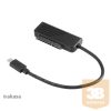 ADA Akasa USB3.1 Type-C kábel 2,5" SATA SSD ÉS HDD adapter - 20cm - AK-AU3-06BK