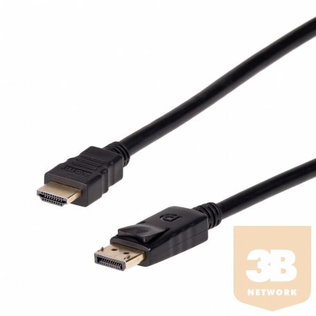 Cable HDMI / DisplayPort AK-AV-05 Audio- video cordSeries: HDMI Cable length 1.8 m The cable plug #1 Male connector HDMI The cable plug #2 Male connector Display PortVersion: HDMI 1.3 Isolation material: PCW Cable size: 7 mm