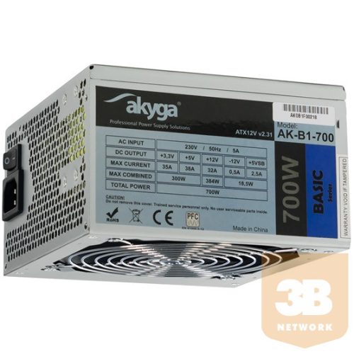 AKY AK-B1-700 Akyga Basic ATX Power Supply 700W AK-B1-700 Fan12cm P8 5xSATA PCI-E