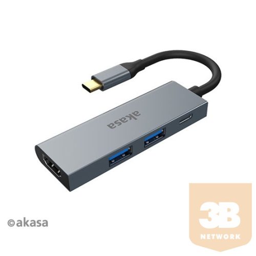 ADA Akasa USB Type-C 4in1 HUB - HDMI -  AK-CBCA19-18BK