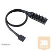 KAB Akasa - Flexa FP5 - 4pin Molex - 5x 4pin PWM ventilátor kábel - 45cm - AK-CBFA08-30BK