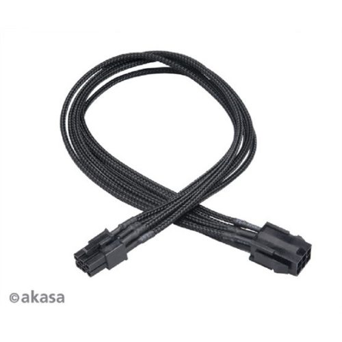 KAB Akasa FLEXA V6 - 6pin VGA tápkábel - 40cm - AK-CBPW07-40BK