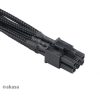 KAB Akasa FLEXA V6 - 6pin VGA tápkábel - 40cm - AK-CBPW07-40BK