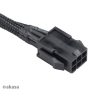 KAB Akasa FLEXA V6 - 6pin VGA tápkábel - 40cm - AK-CBPW07-40BK