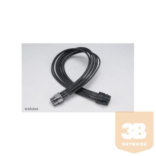 KAB Akasa 8pin Flexa anya-apa VGA tápkábel  - 40cm - AK-CBPW09-40BK