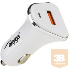 Akyga Car charger AK-CH-07 3000mA USB white Quick Charge3.0