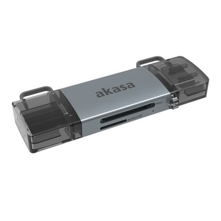 USB Akasa 2-In-1 USB 3.2 OTG Dual kártyaolvasó - AK-CR-12