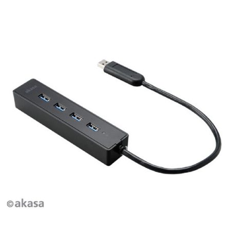 USB Akasa Connect 4XS - 4 portos USB-elosztó - AK-HB-08BK