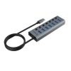 USB Akasa Connect 7 IPS - 7 portos USB-elosztó - AK-HB-21BKCM