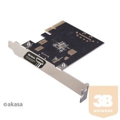   ADA Akasa - PCI Express Low Profile kártya - USB 3.2 Gen 2x2 Type-C  - AK-PCCU3-07