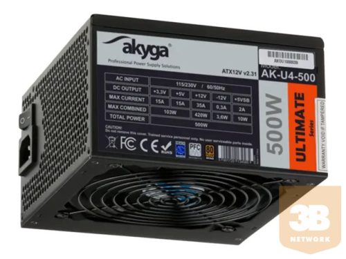 AKY AK-U4-500 Akyga Ultimate ATX Power Supply 500W AK-U4-500 80 PLUS Bronze PCI-E PFC