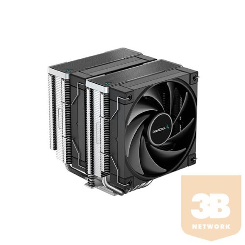 DeepCool CPU Cooler - AK620 (?28 dB; max, 117,21 m3/h; 4pin csatlakozó, 6 db heatpipe, 2x12cm, PWM)