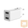 Conceptronic telefon töltő adapter - ALTHEA06W (2xUSB-A, 12W, fehér)