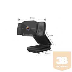   Conceptronic Webkamera - AMDIS02B (2592x1944 képpont, Auto-fókusz, 30 FPS, USB 2.0, univerzális csipesz, mikrofon)