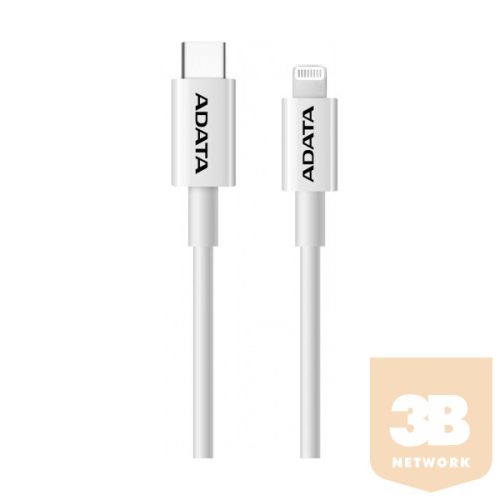 ADATA kábel USB C- Lightning 1m műanyag fehér